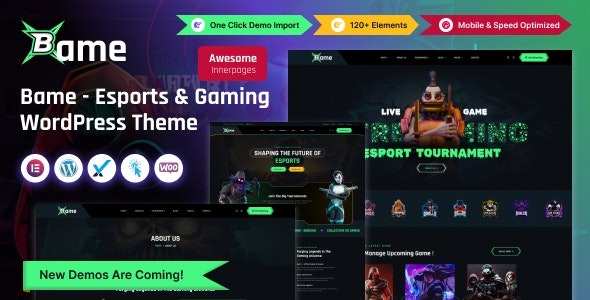 Bame – eSports and Gaming WordPress Theme – 50702098