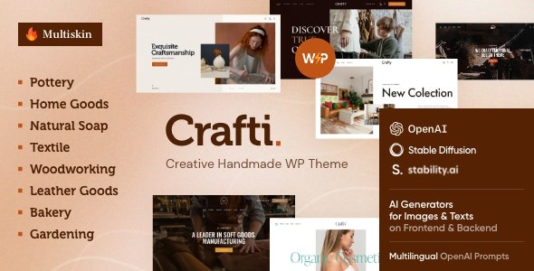 Crafti – Creative Handmade WordPress Theme – 42710118