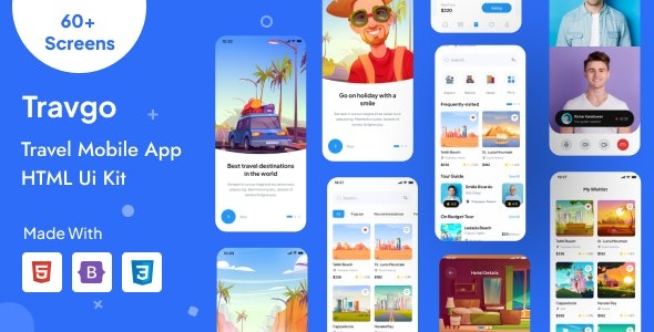 Travgo – Travel Mobile App HTML Template – 50159272