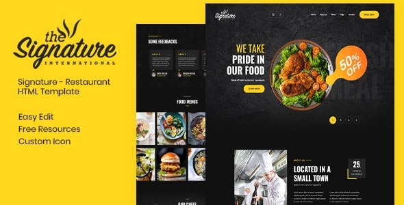 Thesignature – Restaurant HTML Template – 28043288