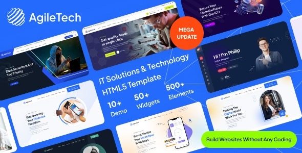 IT Agiletech – IT Solutions & Technology Service Multipurpose Template with RTL – 43685148