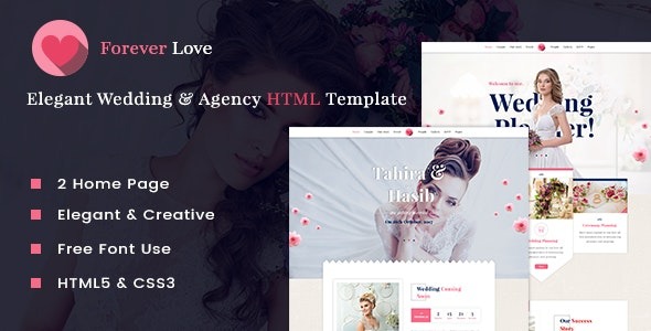 Forever Love – Wedding & Agency HTML Template – 18074181