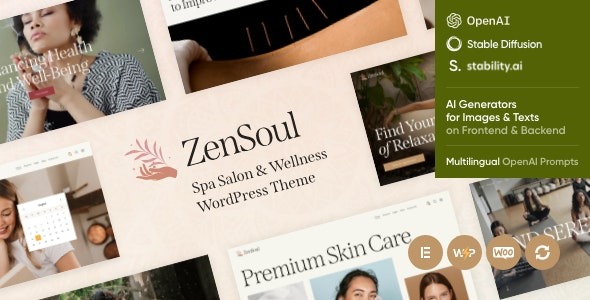 ZenSoul – Spa Salon & Wellness WordPress Theme + AI – 49501821