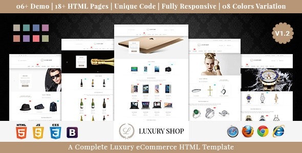 Luxury Shop eCommerce HTML Template – 11443928