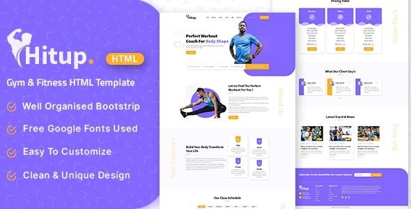 Hitup – Fitness and Gym HTML Template – 28476011