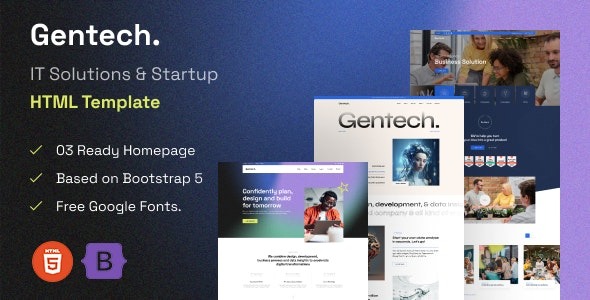 Gentech – IT Solutions & Startup HTML Template – 47228919