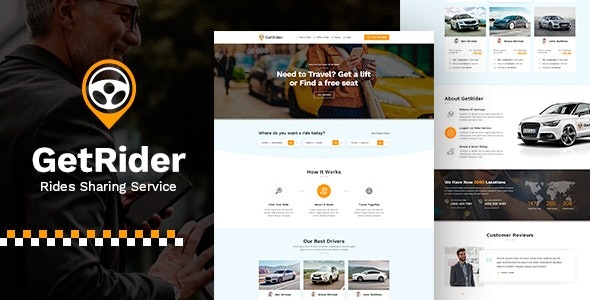 Getrider – Chauffeur Limousine Car Hire HTML – 45546778
