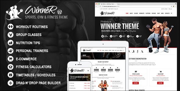 Winner – Fitness & Gym WordPress Theme – 15939677