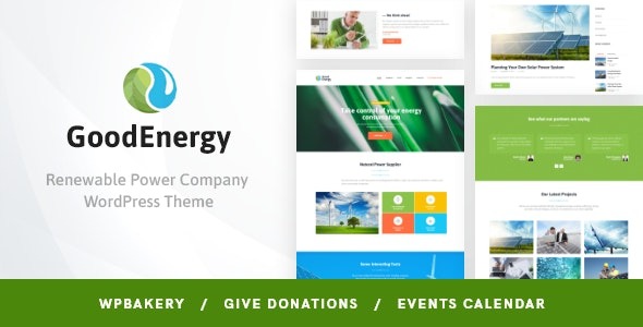 Good Energy – Ecology & Renewable Power Company WordPress Theme – 12909437