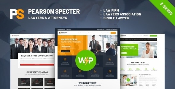 Pearson Specter | Lawyer & Attorney WordPress Theme – 23825534