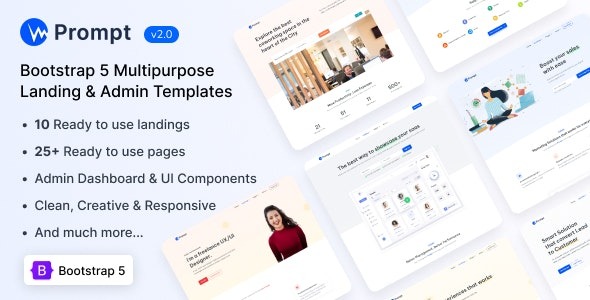 Prompt – Modern & Multipurpose Bootstrap 5 Template – 34599589