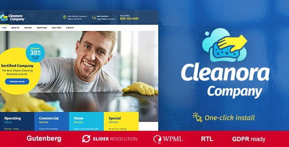 Cleanora – Cleaning Services Theme – 21922714