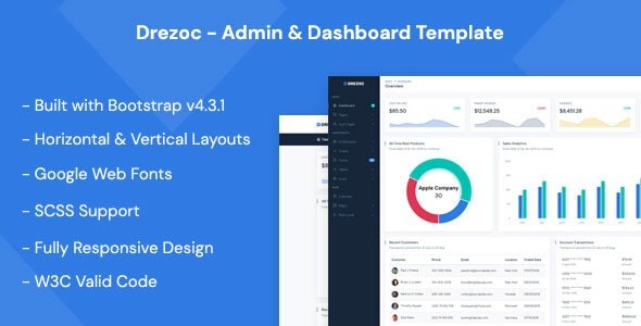Drezoc – Admin & Dashboard Template – 24469106