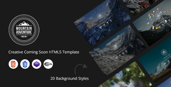 Mountain – Creative Coming Soon HTML5 Template – 10355505