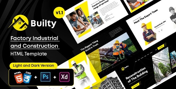 Builty – Industrial and Building Construction HTML Template – 38858235