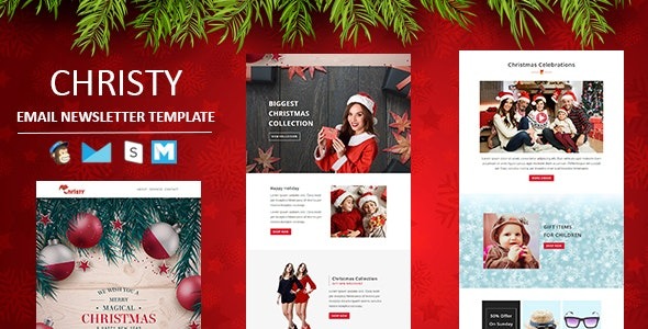 Christy – Responsive Christmas Email Template with Stampready Builder Access – 20923050