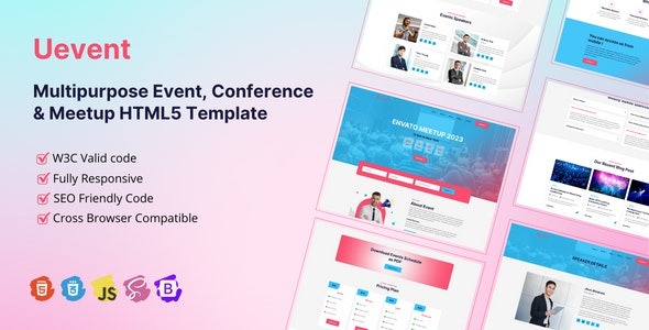 Uevent- Multipurpose Event, Conference & Meetup HTML5 Template – 18970845
