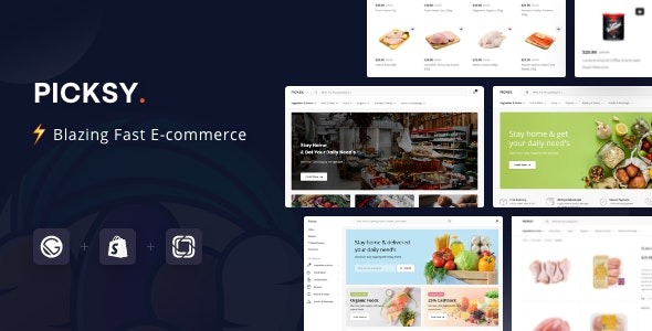 Picksy – React Gatsby Grocery Ecommerce Template – 26576621
