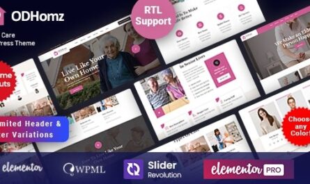 Senior Elderly Care WordPress Theme