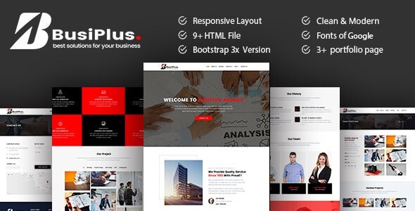 Busiplus – Corporate Business HTML5 Template – 21168257