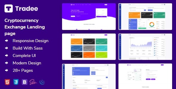 Tradee – Cryptocurrency Exchange HTML Template + Dashboard – 29858103