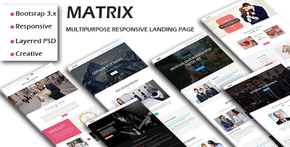 MATRIX – Multipurpose Responsive HTML Landing Pages – 19379130