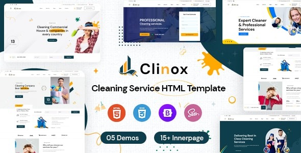 Clinox – Cleaning Services HTML Template – 41827094