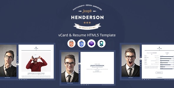 Henderson – vCard & Resume HTML5 Template – 15314964