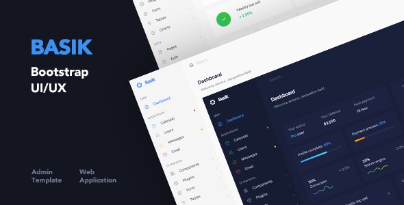 Basik – Responsive Bootstrap Web Application and Admin Template – 23365964