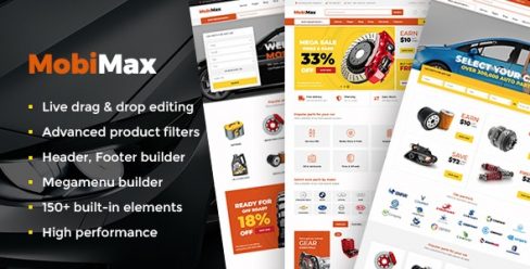 Mobimax – Auto Parts WordPress Theme + WooCommerce Shop – 23941859