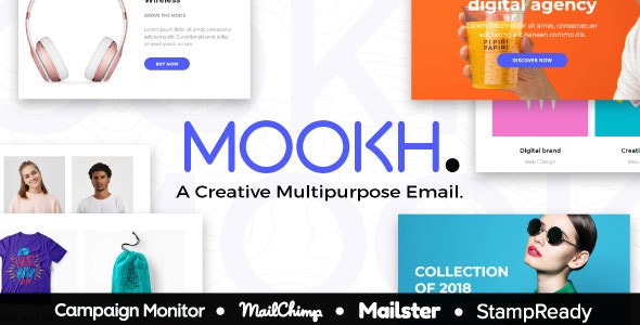 Mookh – Creative Multipurpose Email for Agency – StampReady Builder + Mailster & Mailchimp Editor – 21964832