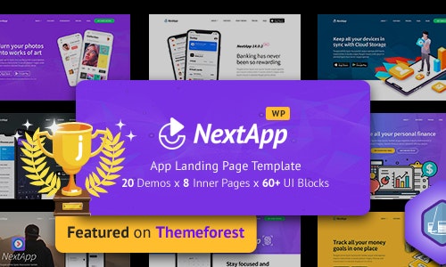 NextApp – App Landing WordPress Theme – 23600059