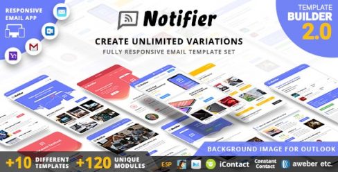 Notifier | Responsive Email Set + Online Template Builder – 22341847