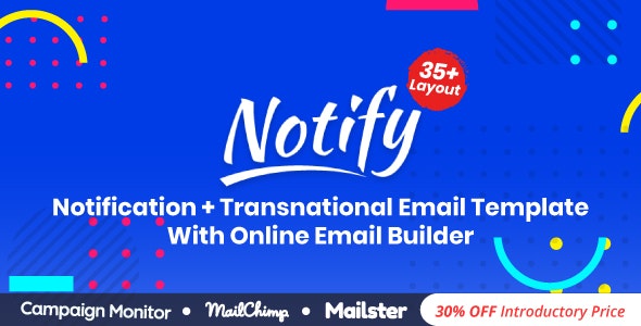 Notify | Responsive Multipurpose Email Template With Online Builder – 20843960