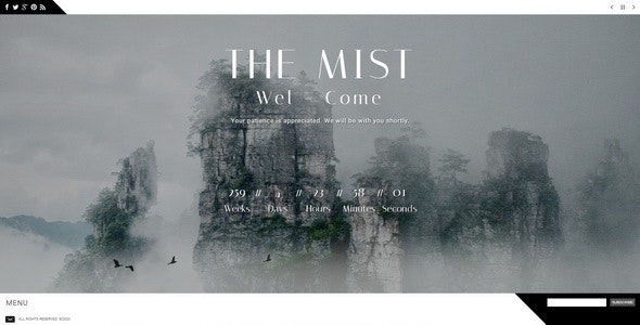 The Mist || Responsive Coming Soon Page – 5197143