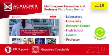 Academix - Multipurpose Education, Researcher and Professor WordPress Theme - 20798003