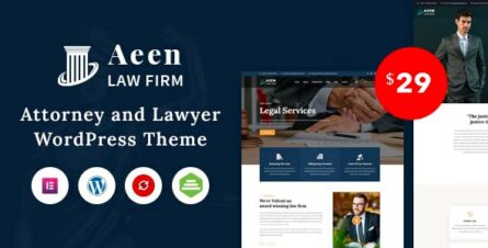 Aeen - Attorney and Lawyer WordPress Theme - 30078542