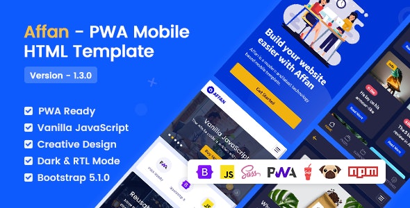 Affan – PWA Mobile HTML Template – 29715548