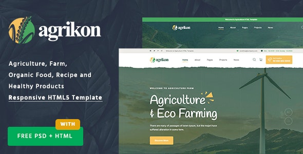 Agrikon – HTML Template For Agriculture Farm & Farmers – 29895652