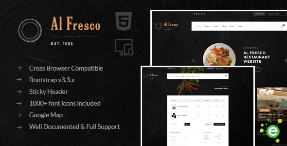Al Fresco – An eCommerce Restaurant Responsive HTML Template - 18641296