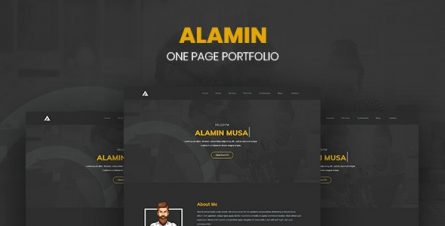 Alamin - One Page Portfolio - 22499585