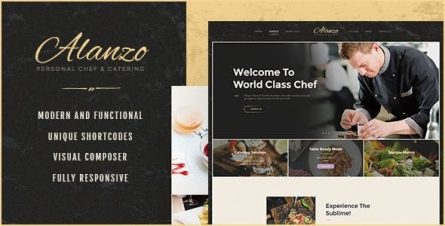 Alanzo - Personal Chef & Wedding Catering Event WordPress Theme - 21582441