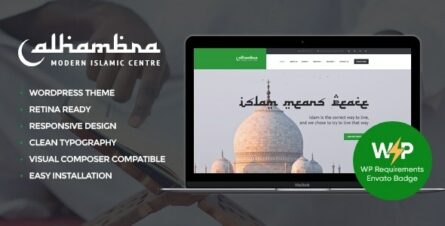 Alhambra - Mosque & Islamic Centre Church WordPress Theme + RTL - 20612257