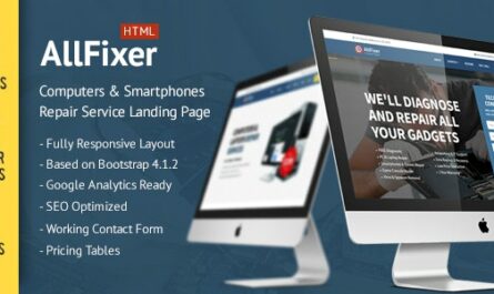 AllFixer - Computers & Smarphones Repair Service Landing Pages Pack - 23120956