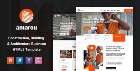 Amarou - Construction and Building HTML5 Template - 28281068