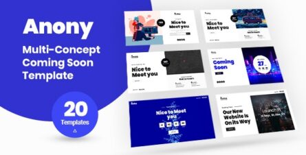 Anony – Coming Soon HTML5 Template - 26370898