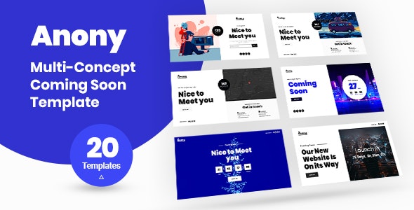 Anony – Coming Soon HTML5 Template – 26370898