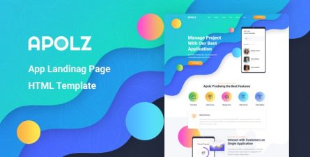 Apolz - App Landing Page HTML Template - 26599019