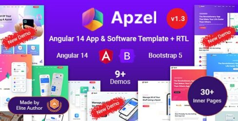 Apzel – Angular 14 App & SaaS Software Startup Template – 32518002