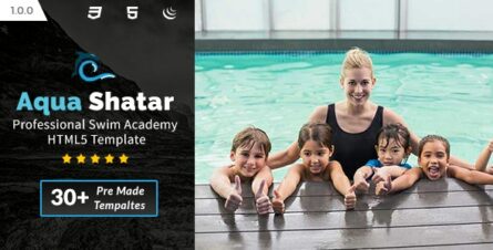 Aqua Shatar - Professional Swim Academy HTML5 Template - 22314311